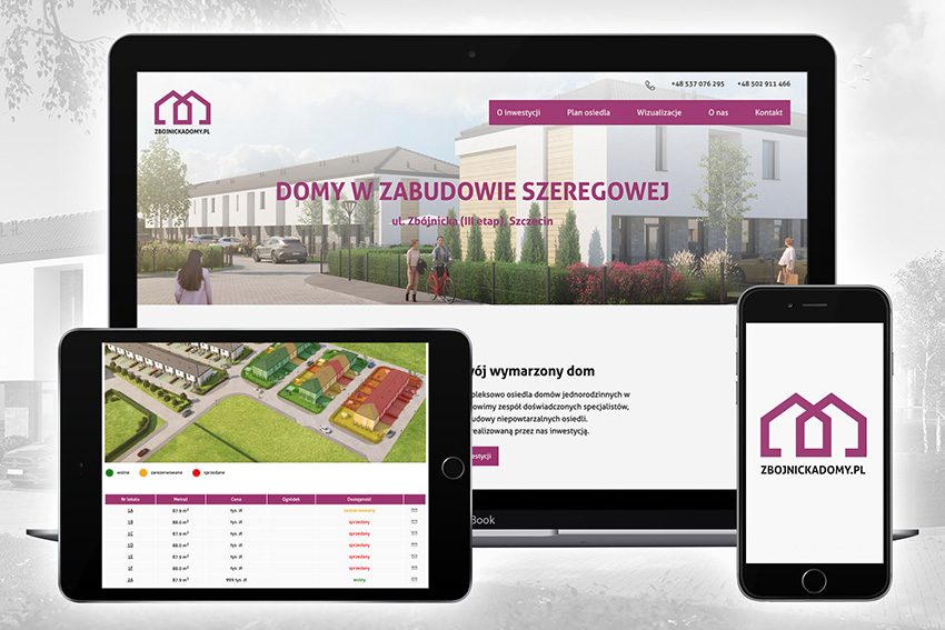 Strona dla dewelopera Zbójnicka Wadlewski & WW Constructions Spółka Jawna (Szczecin)